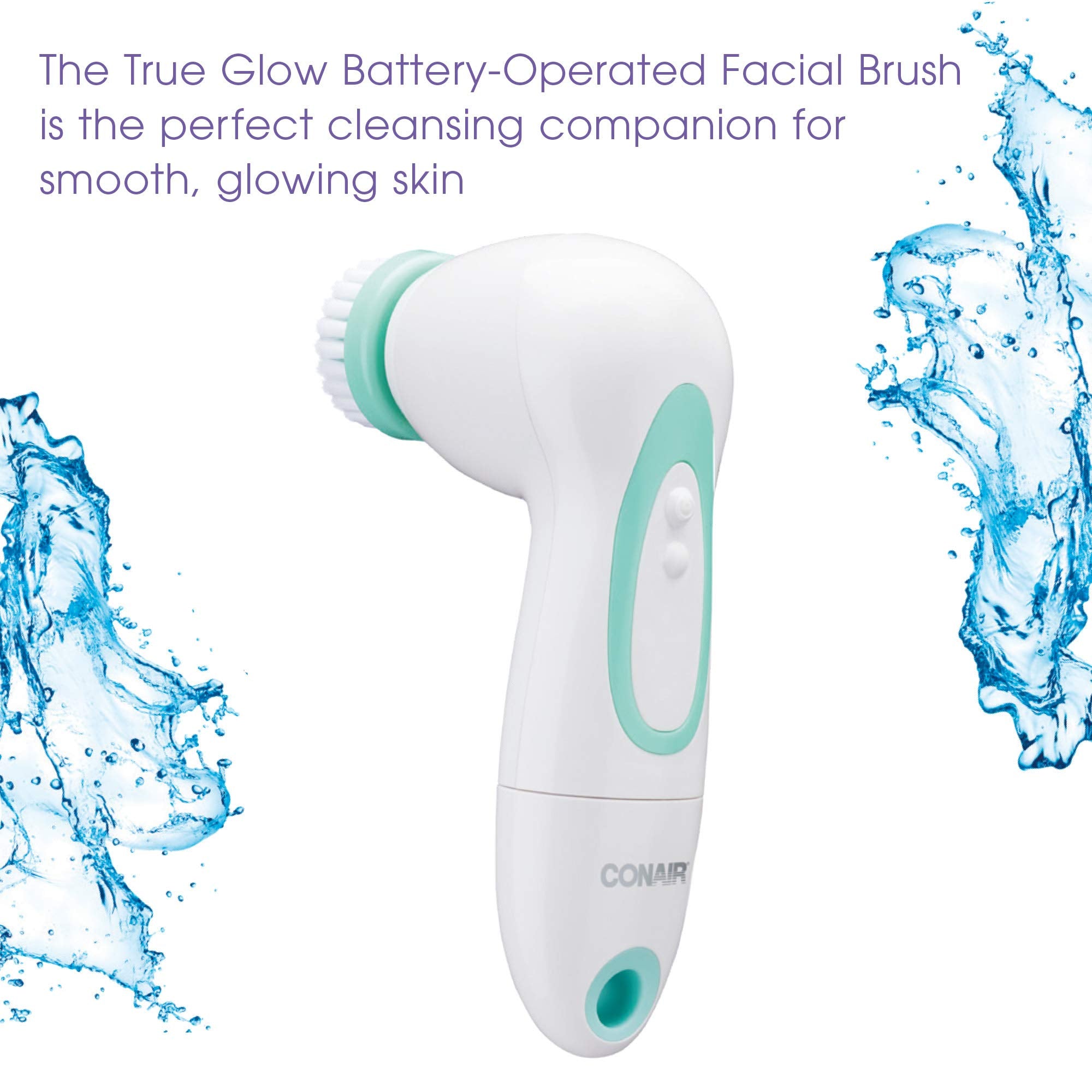 Conair True Glow offers two speeds for gentle or deep-cleaning skin care.