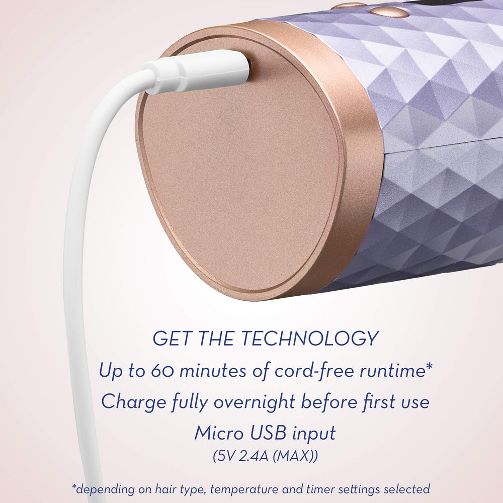 Conair Unbound cordless auto curler reaches 400°F for defined curls and waves