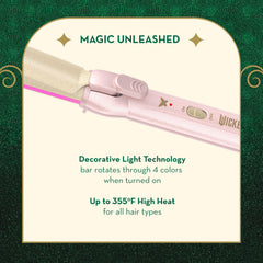 Conair Wicked Glinda barrel with color rotation for magical styling ambiance.