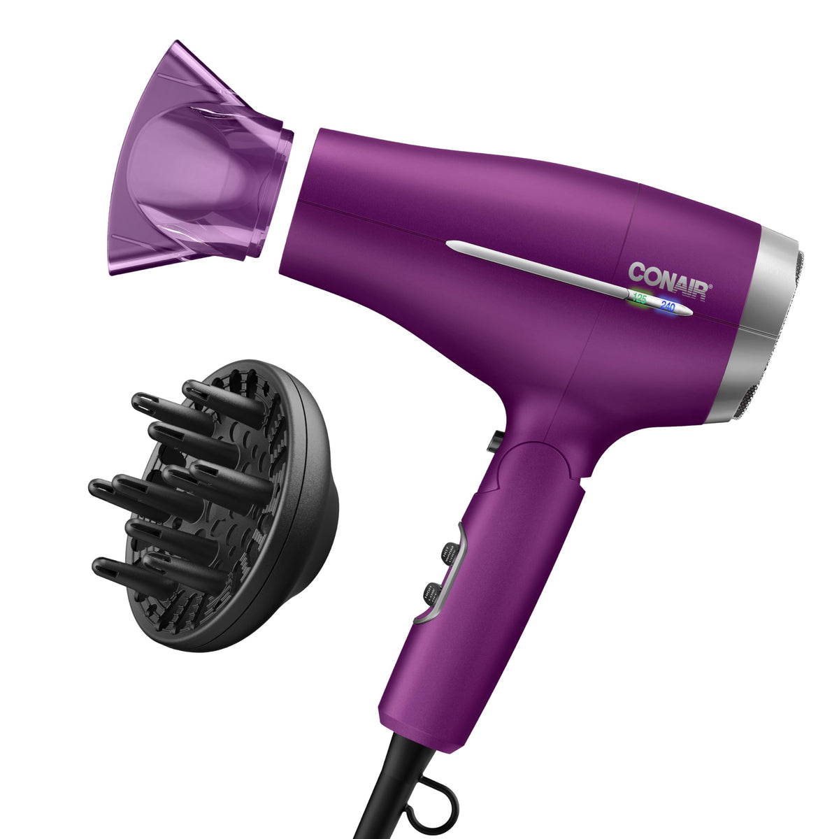 Conair Worldwide Folding Hair Dryer with folding handle for compact travel storage.