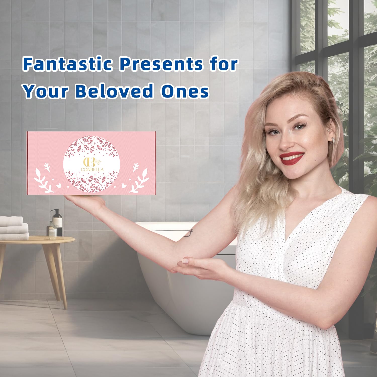 CONBELLA gift-ready packaging elevates bath time as a thoughtful spa gift.