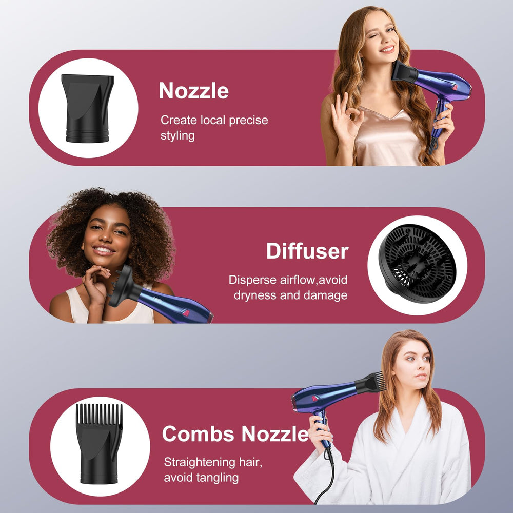 CONFU Hair Dryer Pro ergonomic-handle enables comfortable grip for extended salon sessions.