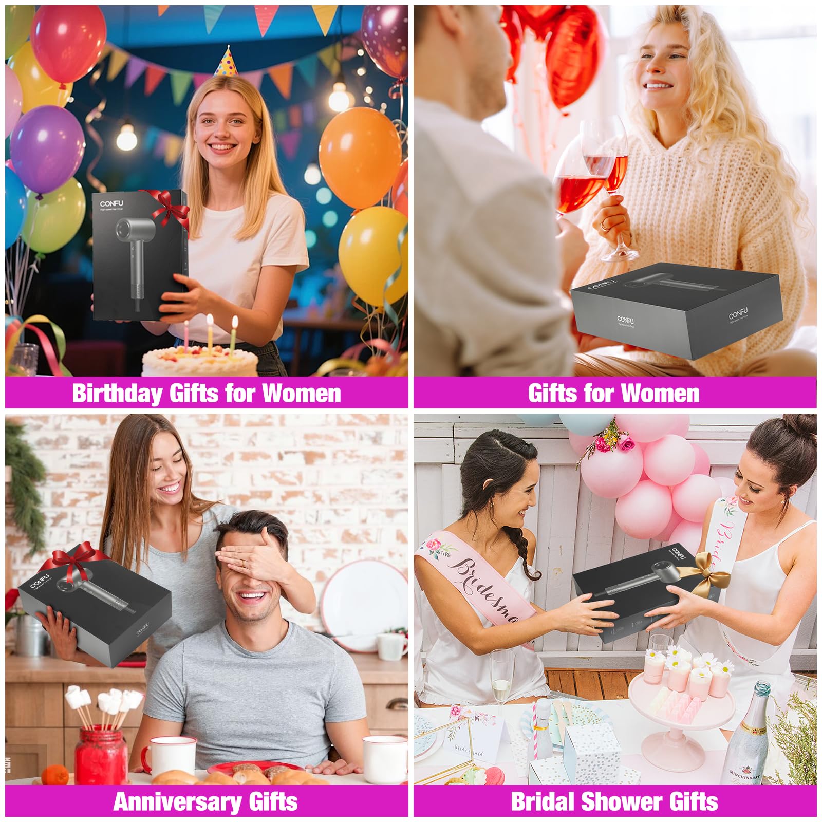 CONFU low-noise operation keeps home or salon moments comfortable