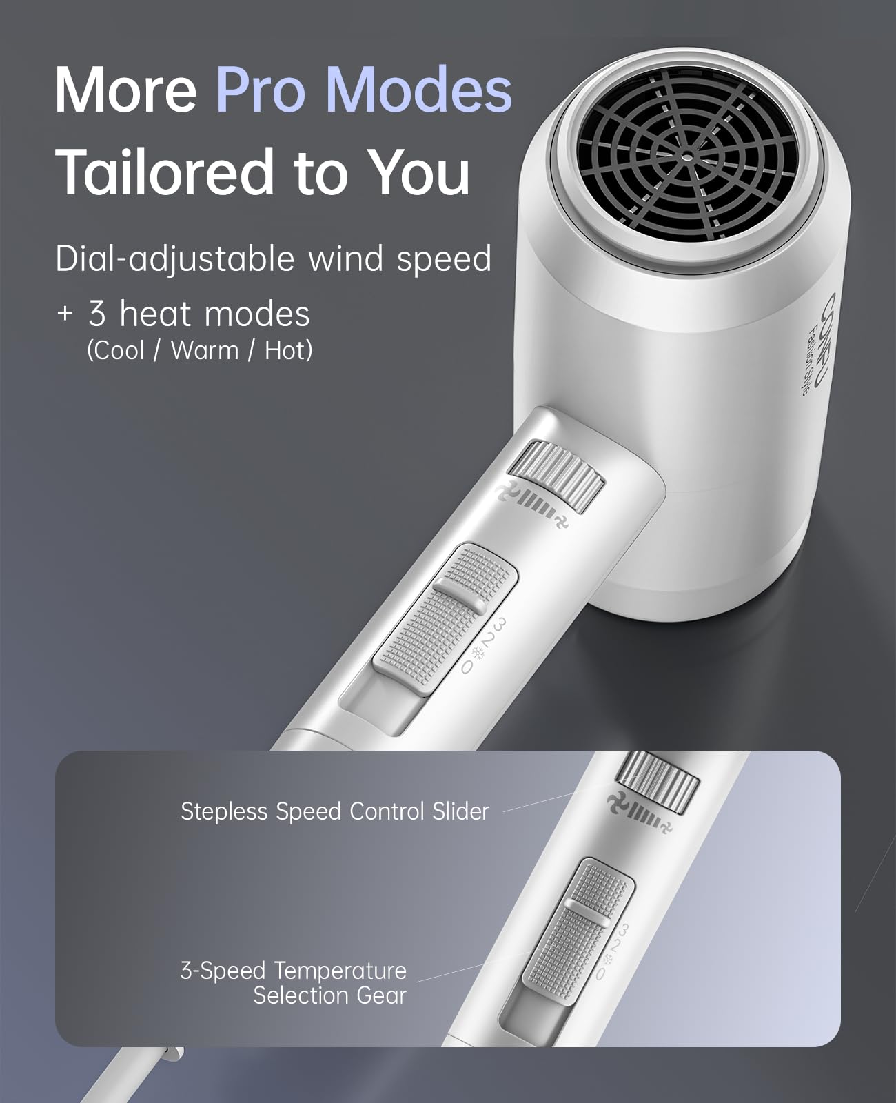 CONFU hair dryer U-shaped heating wire for even heat distribution.