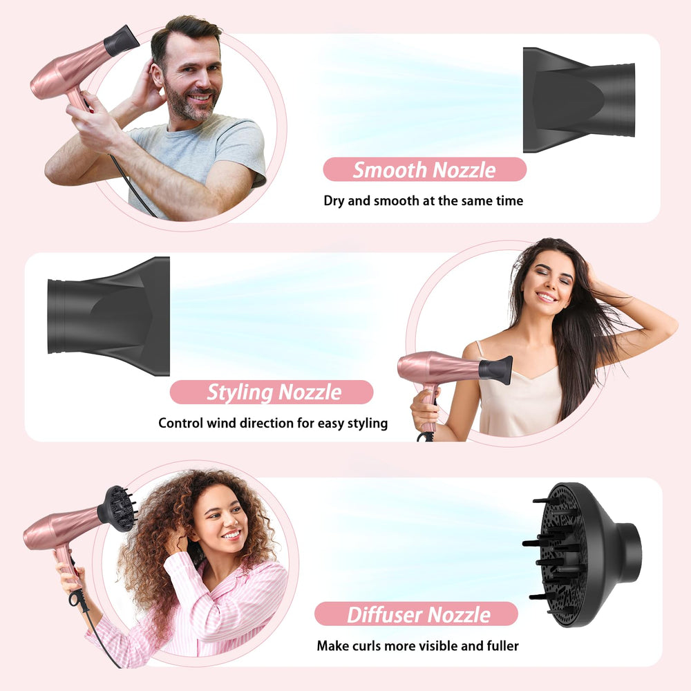 Conhaze Ionic Hair Dryer included comb attachment for smooth blowouts