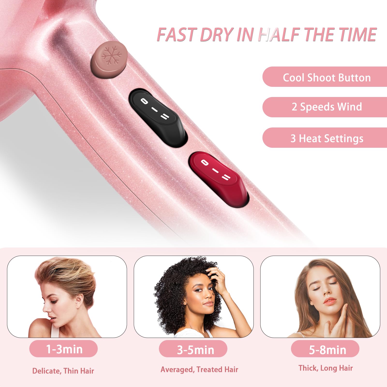 Conhaze Ionic Hair Dryer diffuser attachment in use for curly hair definition
