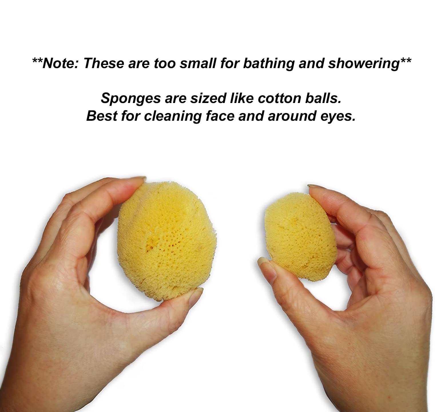 Constantia Beauty Natural Sea Silk Sponges 9-piece eye size for delicate eye makeup removal.