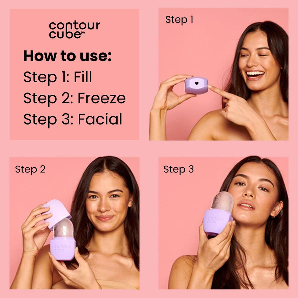 Contour Cube Mini frozen-serum use demonstrates boosted absorption and cooling benefits.