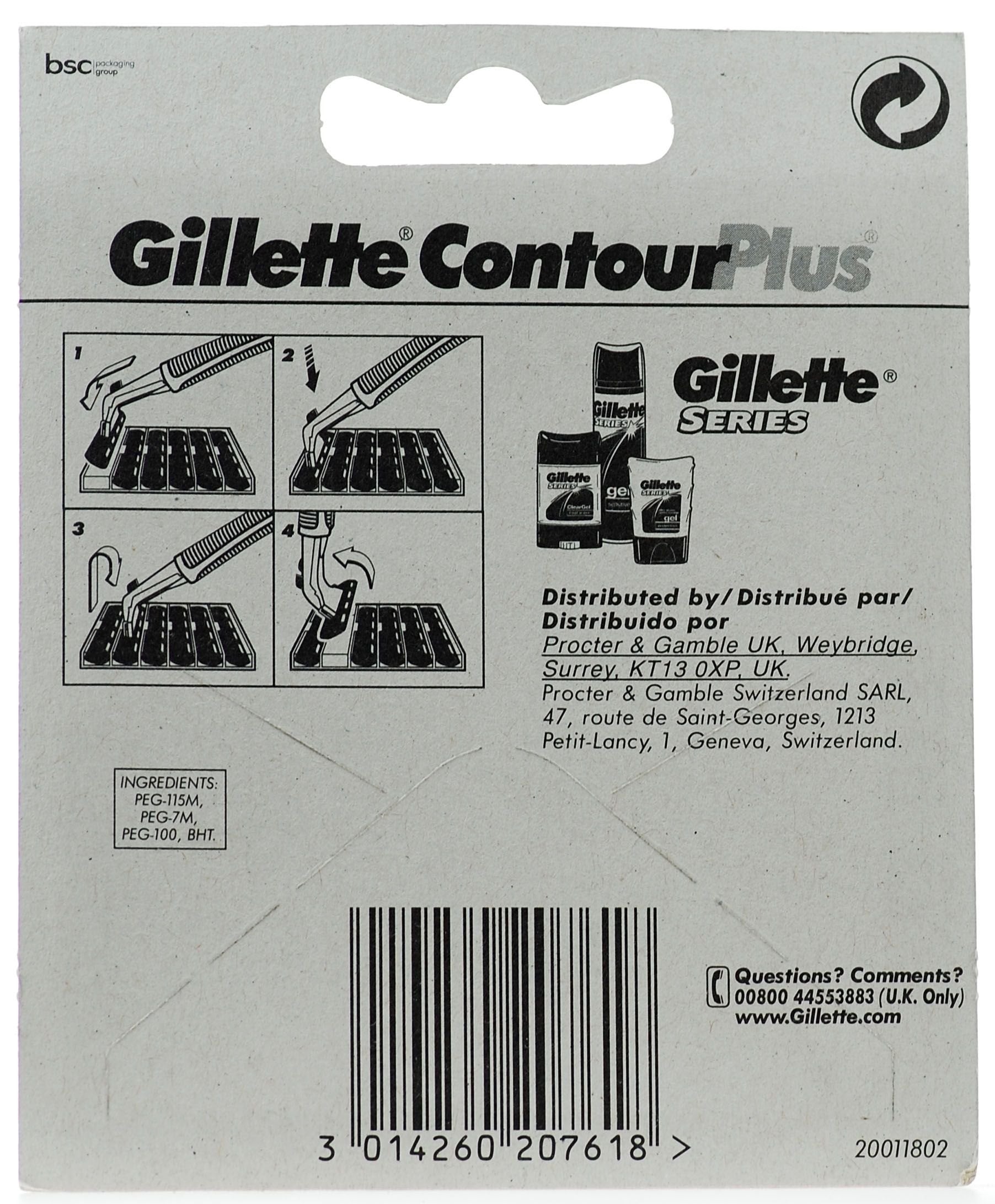 Sistema de afeitado pivotante Contour Plus con dos cuchillas para un afeitado preciso.