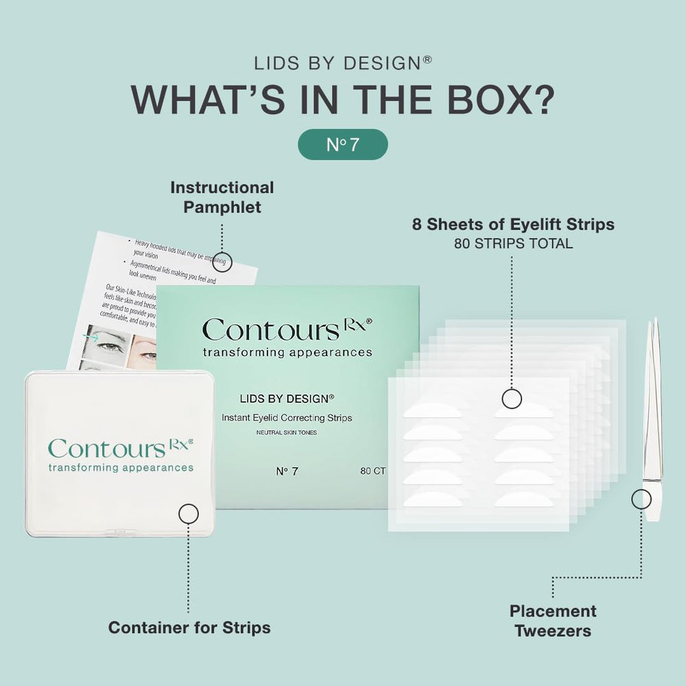 Contours Rx Lids by Design waterproof adhesive in use