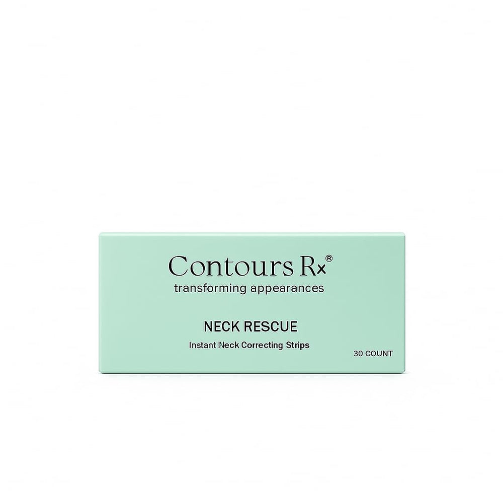 Contours Rx Neck Rescue packaging shows discreet, travel-ready design for quick lifts on the go.