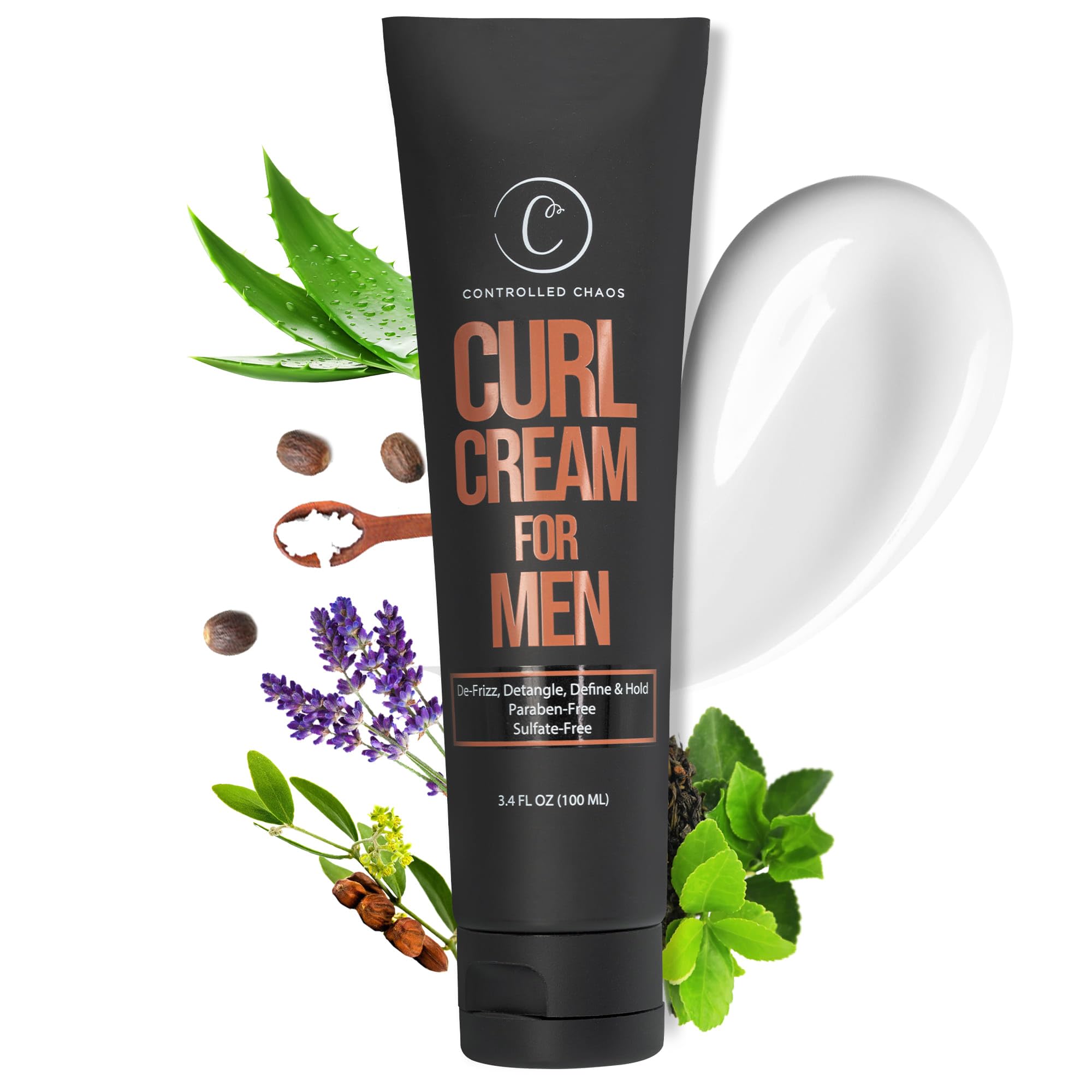 Controlled Chaos Curl Cream bottle shown for easy daily styling and anti-frizz control