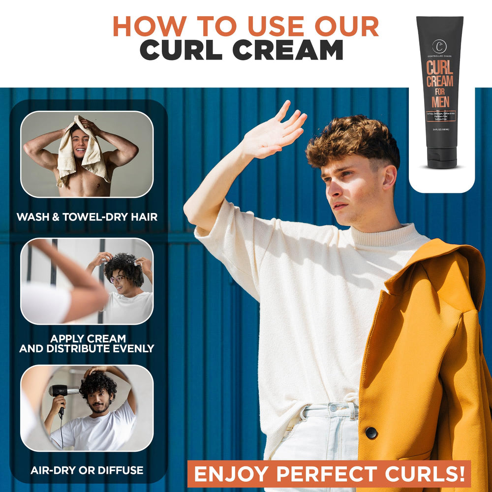 Controlled Chaos Curl Cream curly hair close-up shows frizz-free, bouncy curls