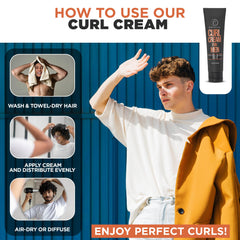 Controlled Chaos Curl Cream curly hair close-up shows frizz-free, bouncy curls