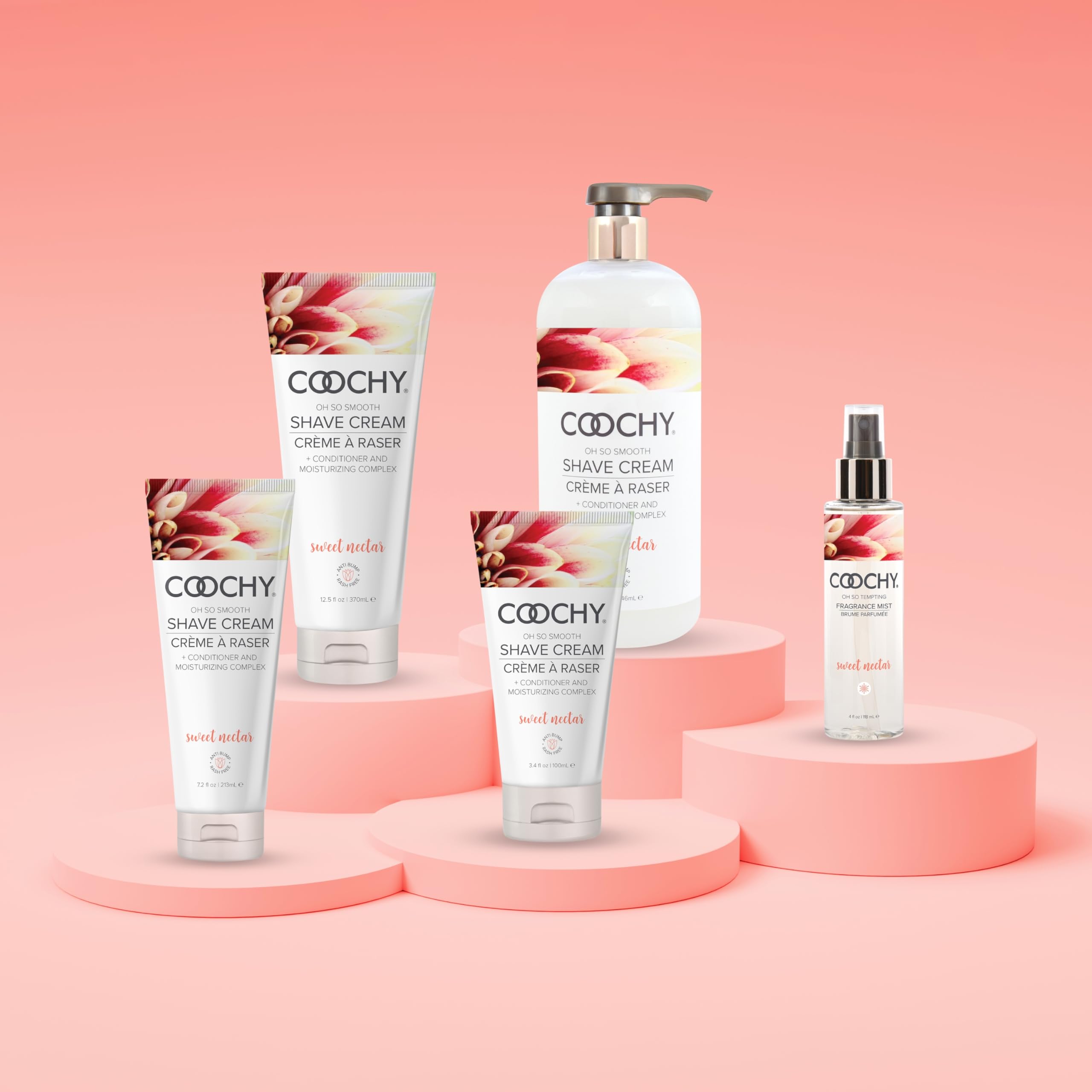Coochy ingredients jojoba conditioning for nourished, calmer skin.