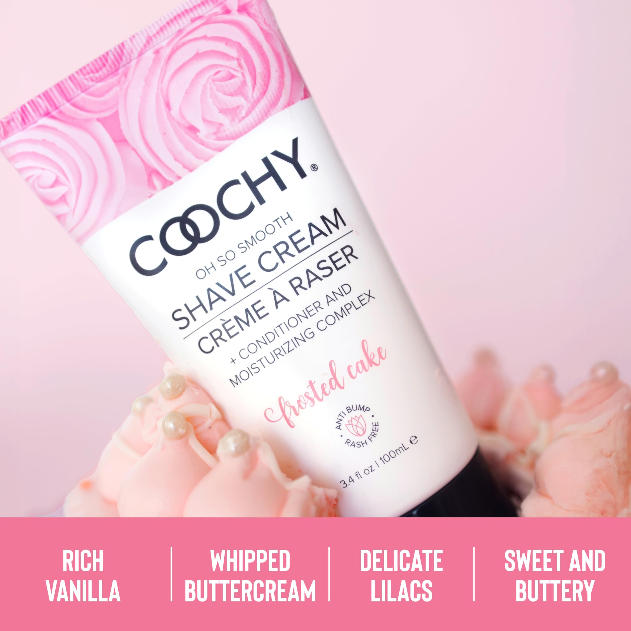 Coochy Shave Cream 32oz packaging signals travel-ready size