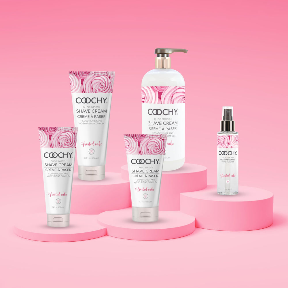 Coochy Shave Cream underarms use image illustrating hydrating, rash-free feel