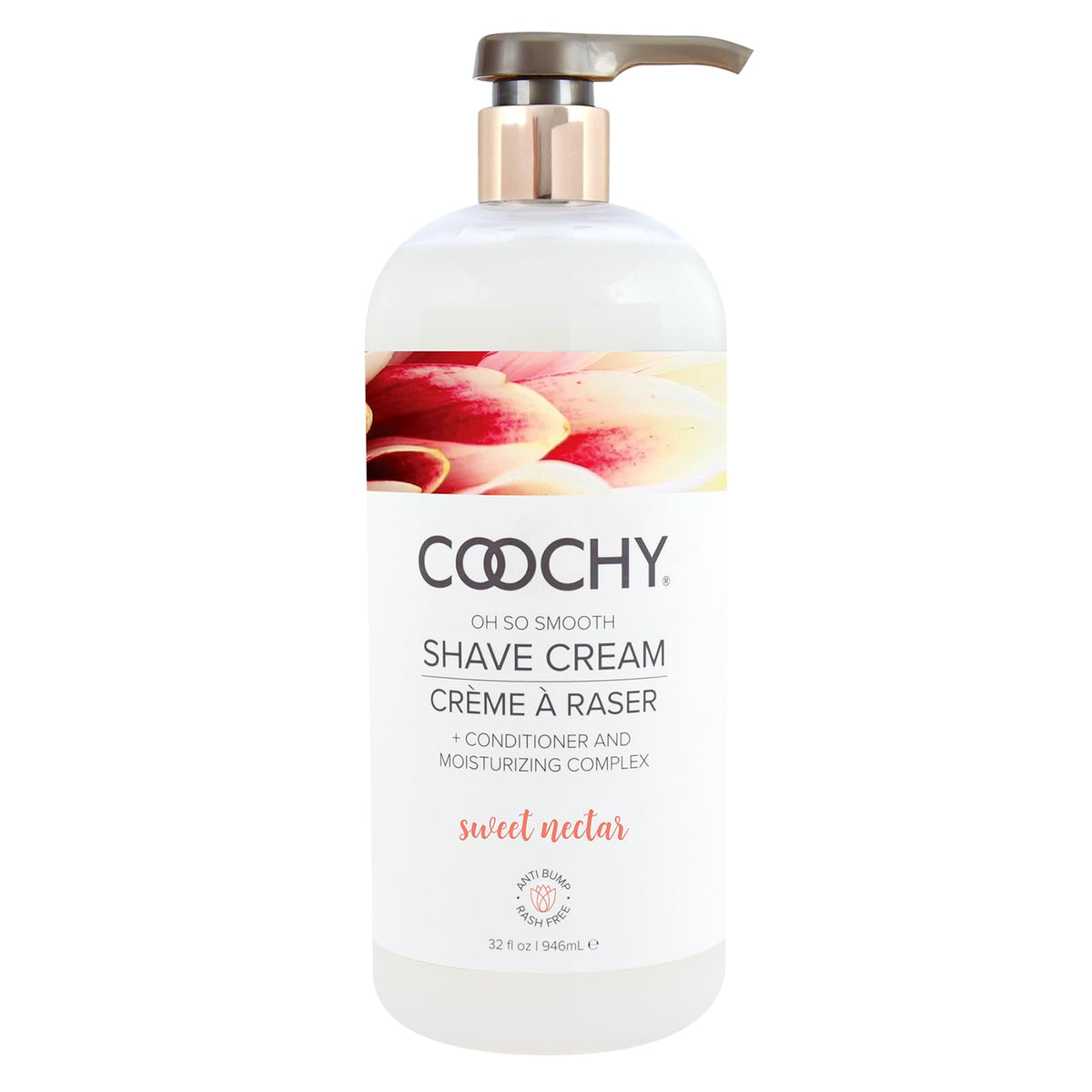 Coochy Sweet Nectar bottle for hydrating shave cream that helps smooth skin.