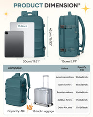 Coofay travel backpack wet-pocket-waterproof keeps damp items isolated and odors contained