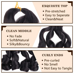 COOKOO 22in French Curl braiding hair 30 shade offers full body curls for bold crochet styles