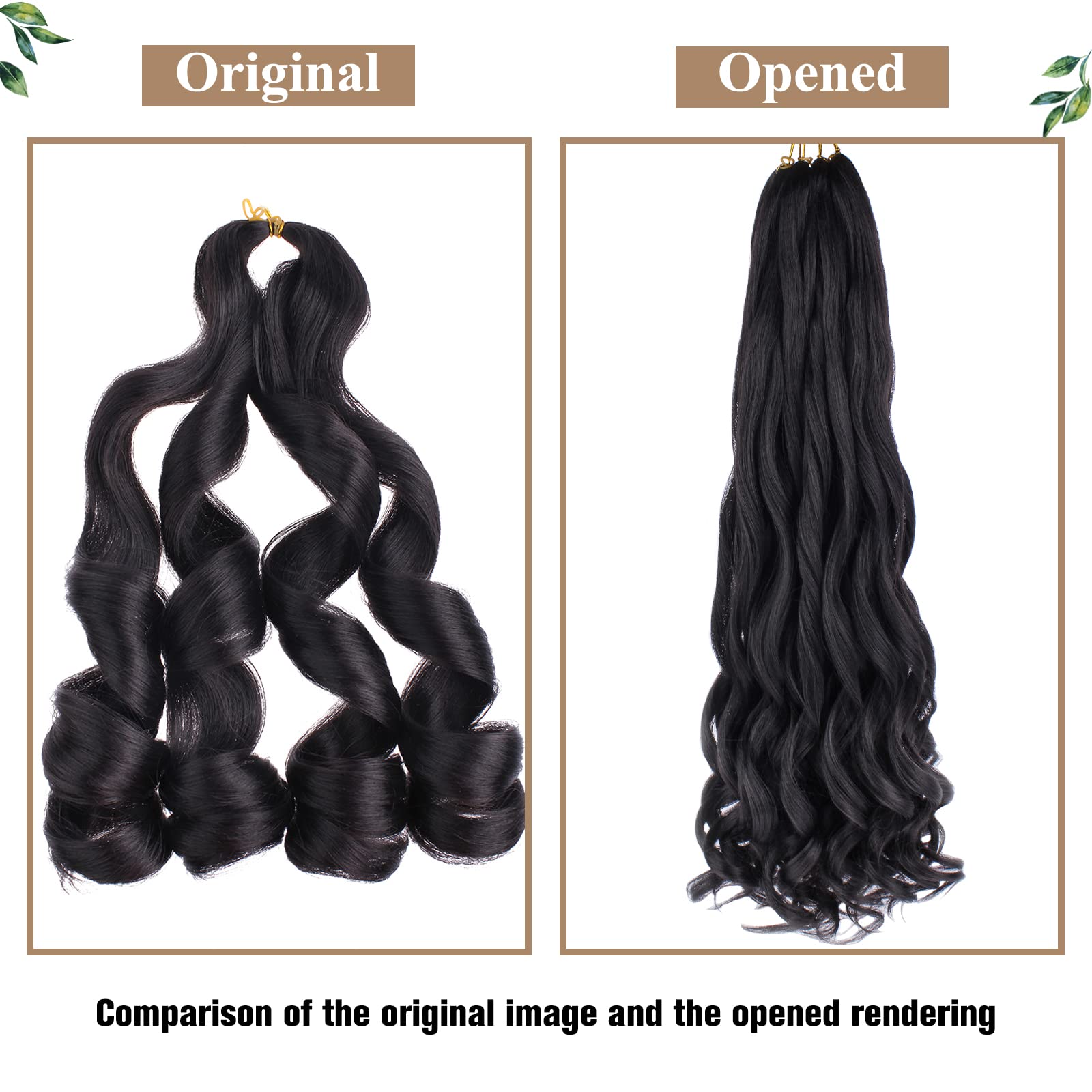 COOKOO French Curl braiding hair in crochet-ready setup for box braids.