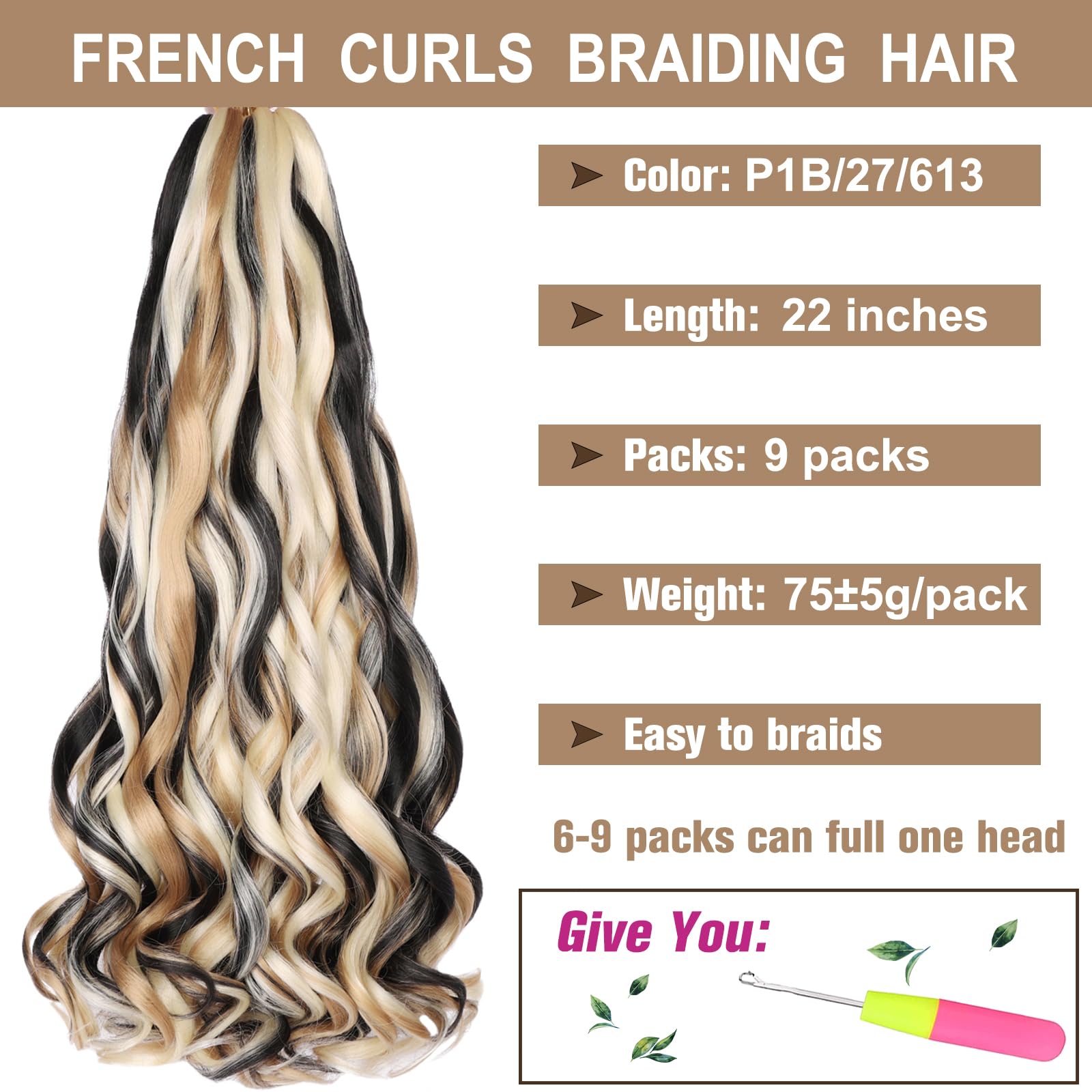 COOKOO loose-wave ends provide soft curl finish for versatile goddess braids.