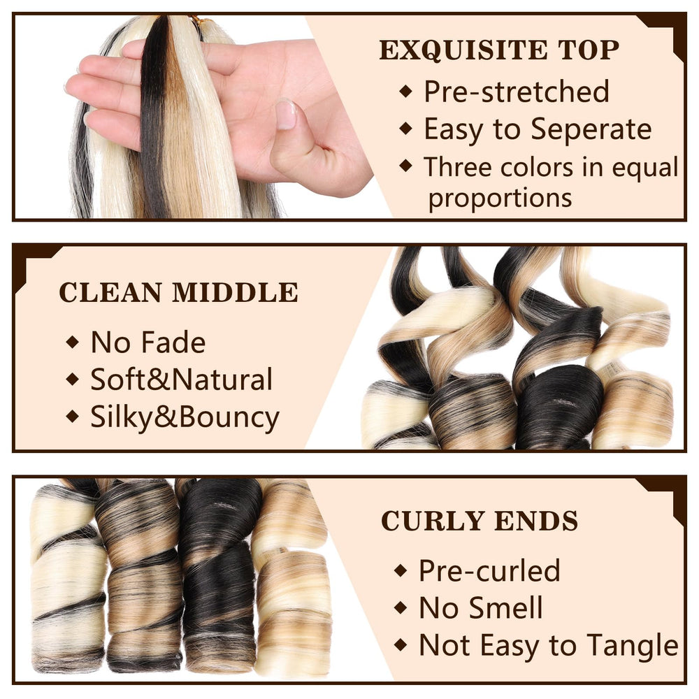 COOKOO mixed black and blonde colors for seamless color blends.