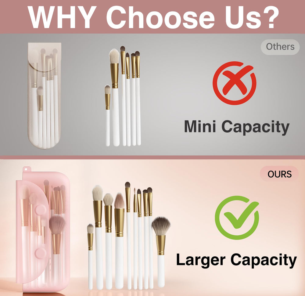 Cool-Angle magnetic closure secures cosmetics on the go.