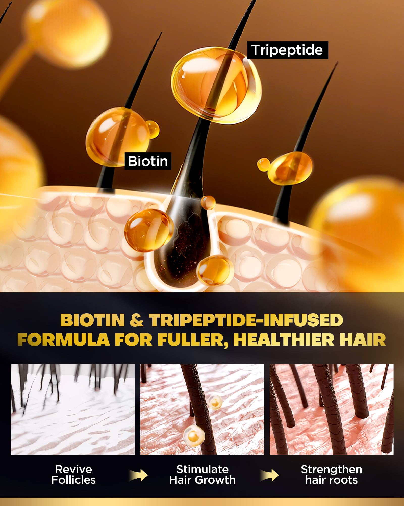 COOLKESI Tripeptide-Biotin Conditioner tube nourishes lengths for a glossy finish.