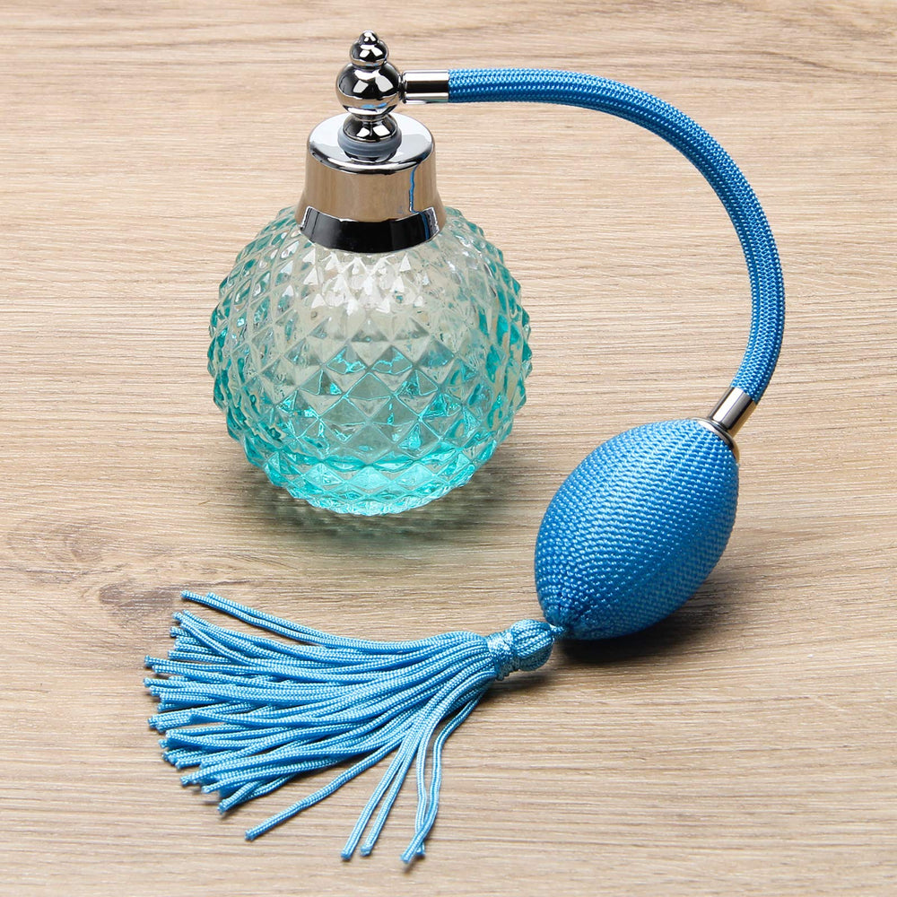 Coolrunner blue crystal bottle on surface for travel and display