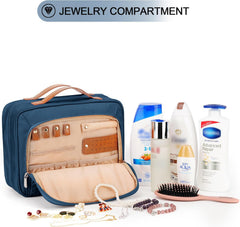 COOSKY jewelry organizer compartment keeps delicate pieces safe during travel.