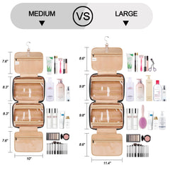COOSKY travel hanging toiletry bag jewelry compartment keeps accessories safe during trips.