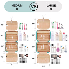 COOSKY travel hanging toiletry bag jewelry compartment keeps accessories safe during trips.