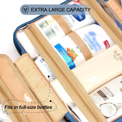 COOSKY waterproof cosmetic bag protects contents while you pack or unpack.