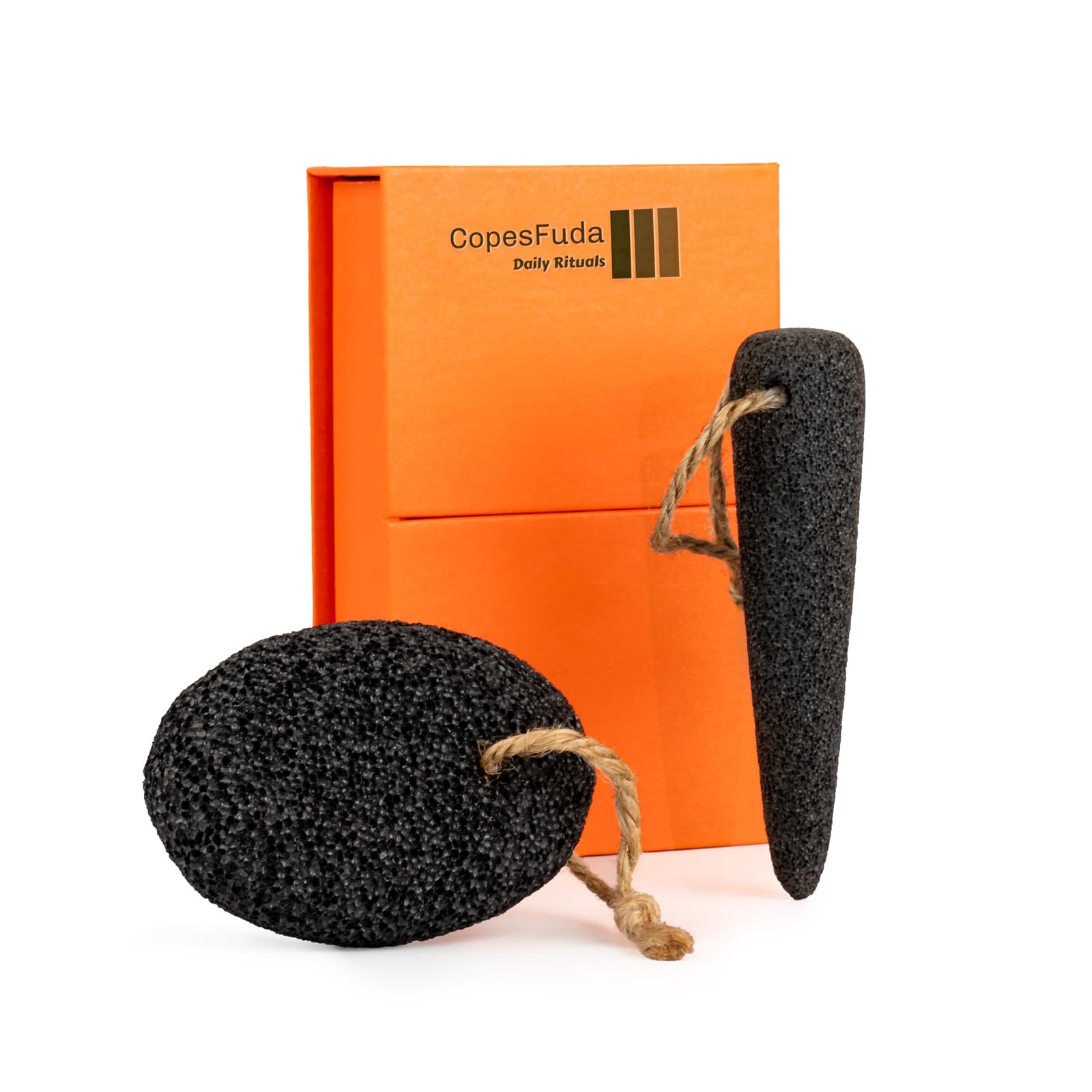 CopesFuda natural volcanic pumice stone set for feet and hands with deep cleansing and smoothing.