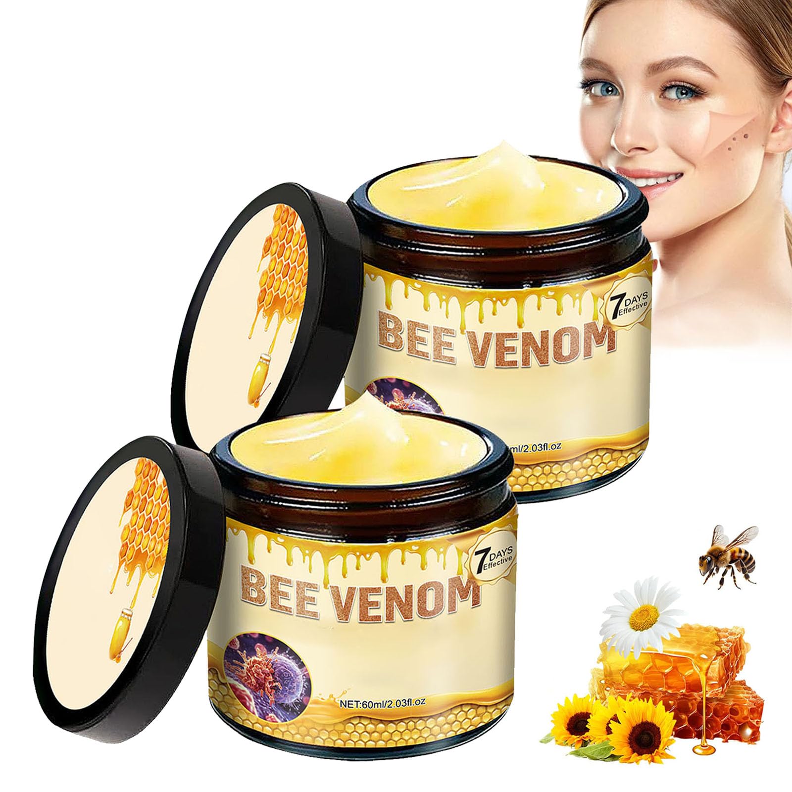 COPFASTOK bote crema veneno de abeja facilidad de almacenamiento