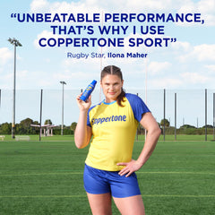Coppertone Sport Sunscreen Spray shows water resistance up to 80 minutes during swimming