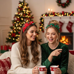 Corabsar Christmas headbands red rhinestones add sparkle to holiday looks