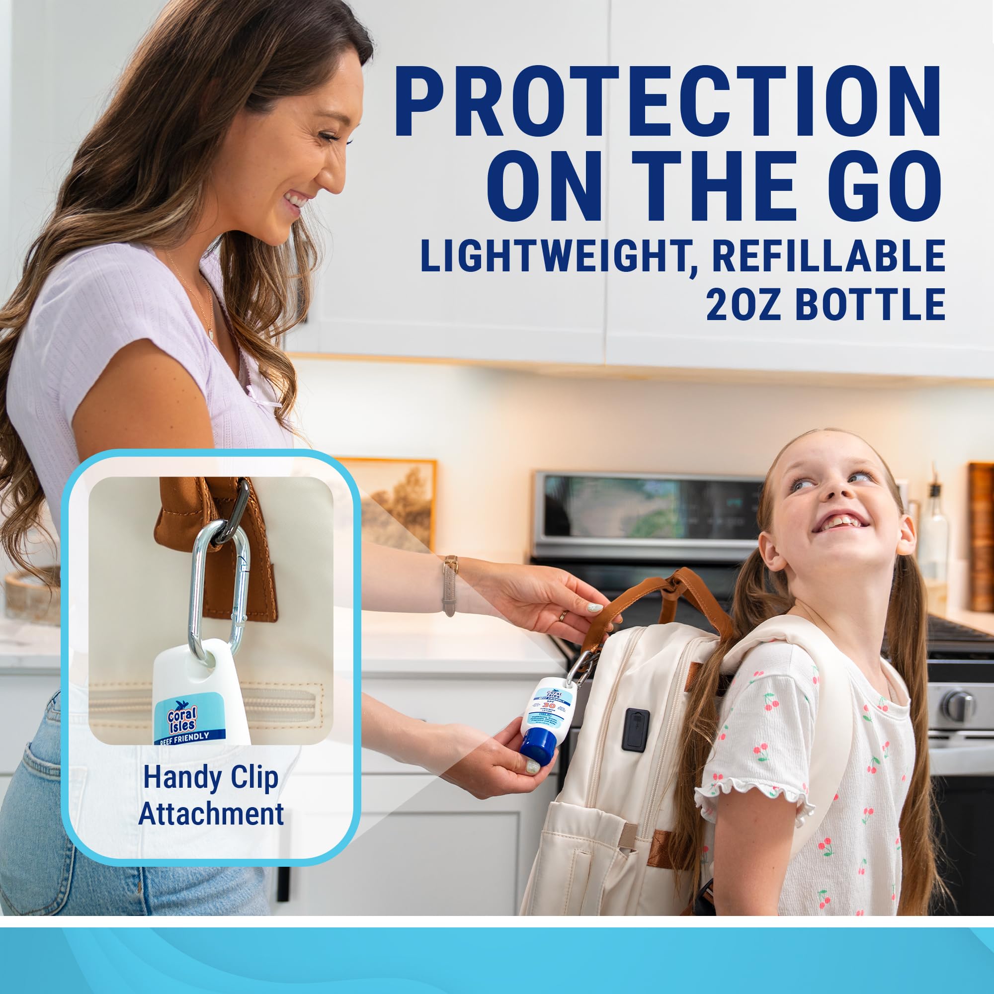 Coral Isles reef-friendly sunscreen avoids oxybenzone and octinoxate for ocean safety.