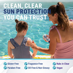 Coral Isles sunscreen swatch on skin showing smooth, even coverage