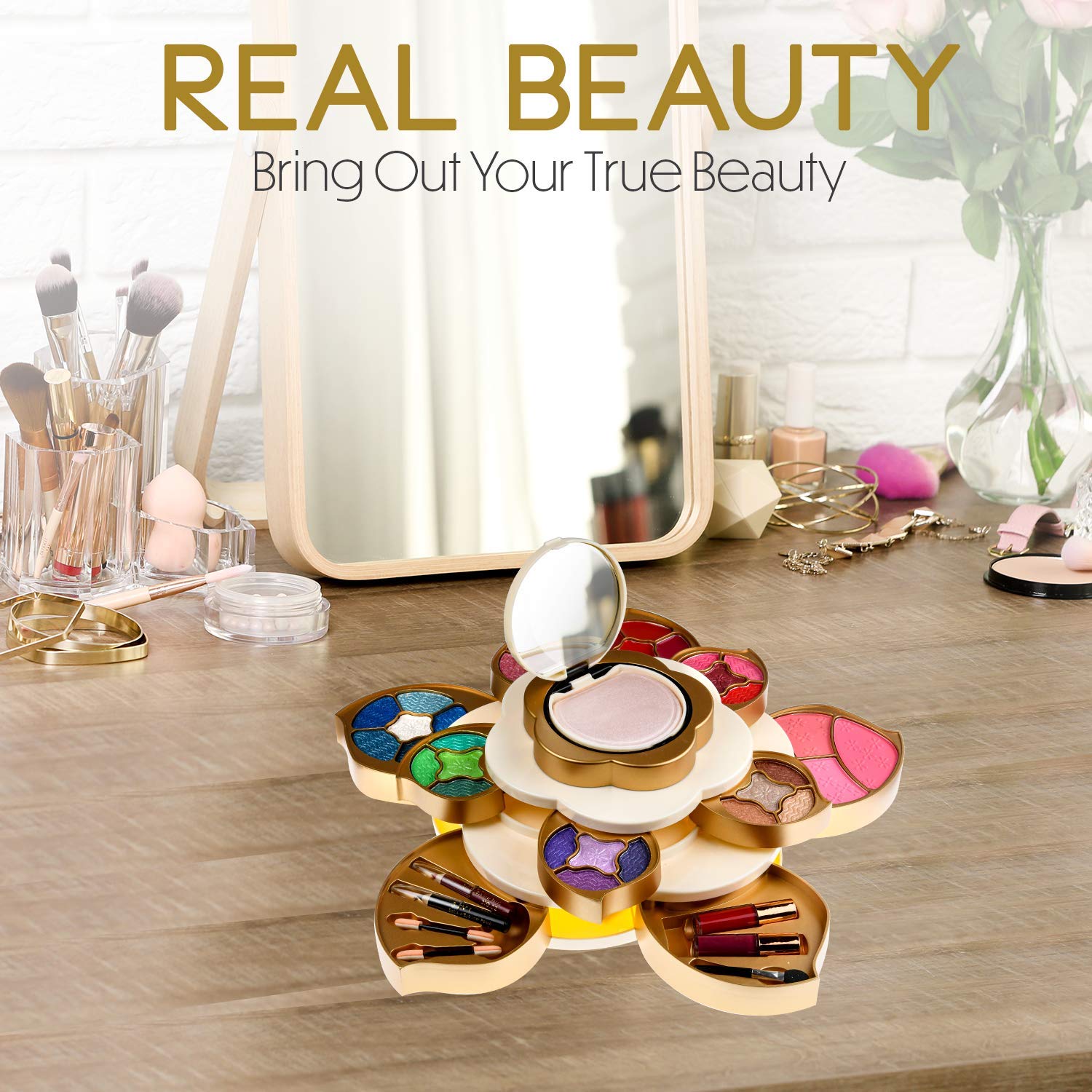 CoralBeau mirror compact showcases dual-use tool for on-the-go makeup checks
