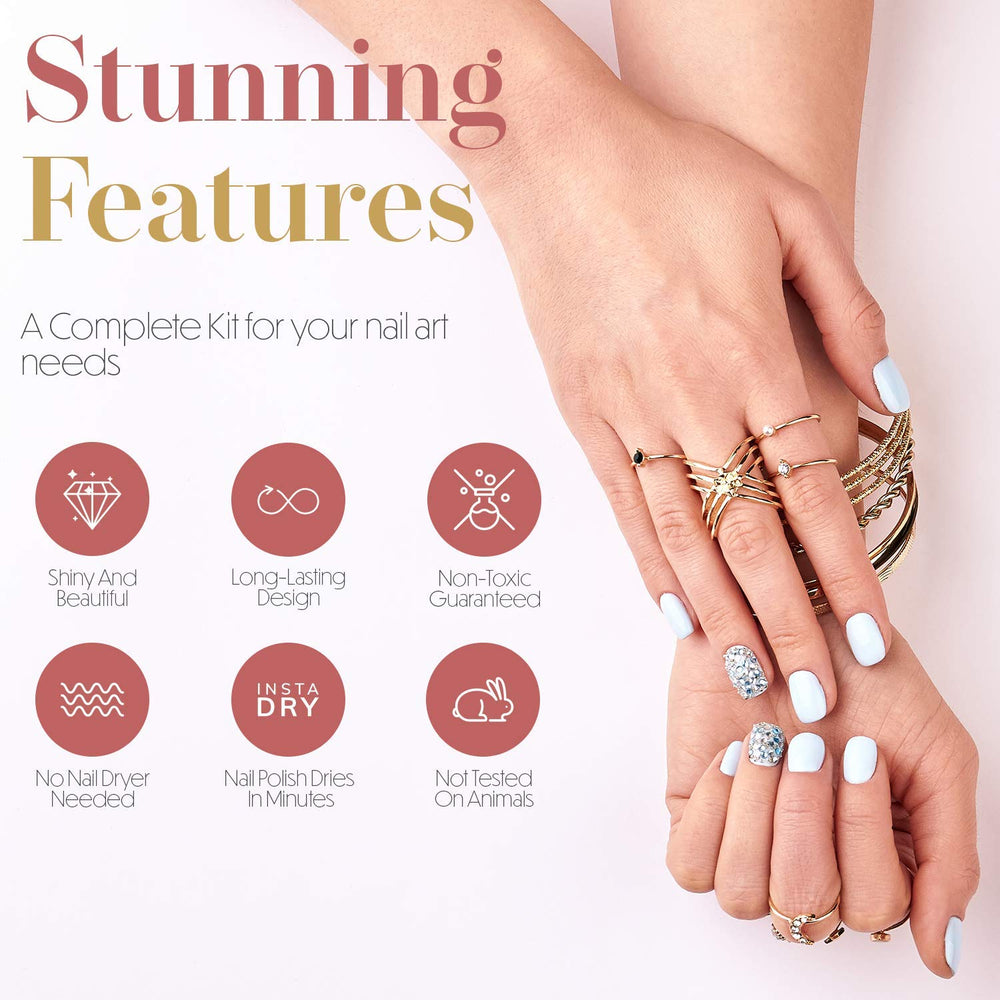 CoralBeau Nail Art Kit tweezers—precise placement for clean designs