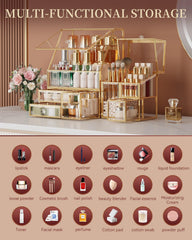 CoralHouse lipstick organizer compartments demonstrating lipstick storage layout
