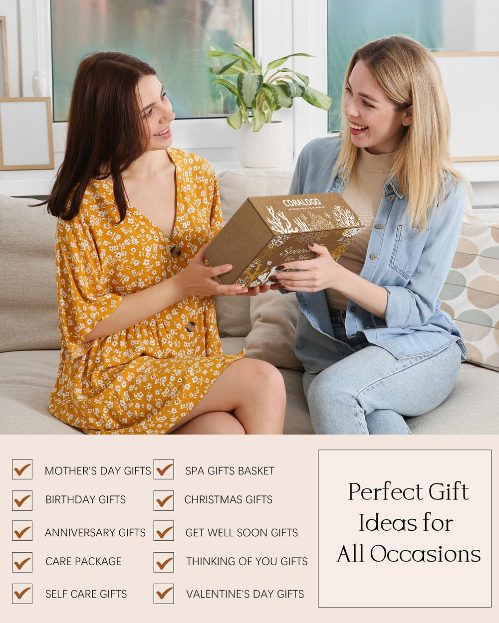 Coralogo gift set opened—elegant presentation for gifting occasions.