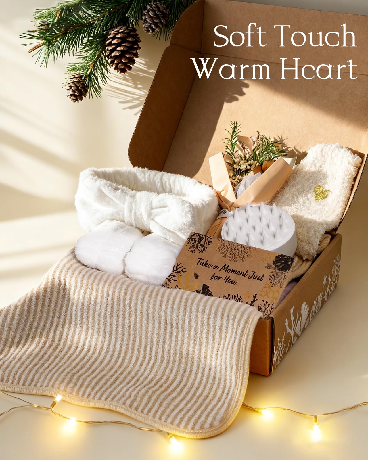 Coralogo scented candle and handmade soap—calming mood and fresh cleansing.