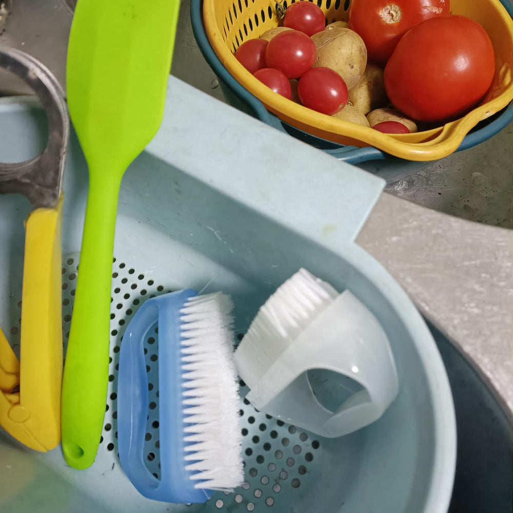 Coralpearl compact brushes suit small spaces around sinks and bathrooms.