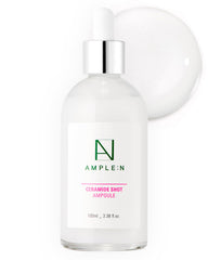 Coreana AMPLE:N Ceramide Shot Ampoule bottle close-up highlighting deep hydration benefit.