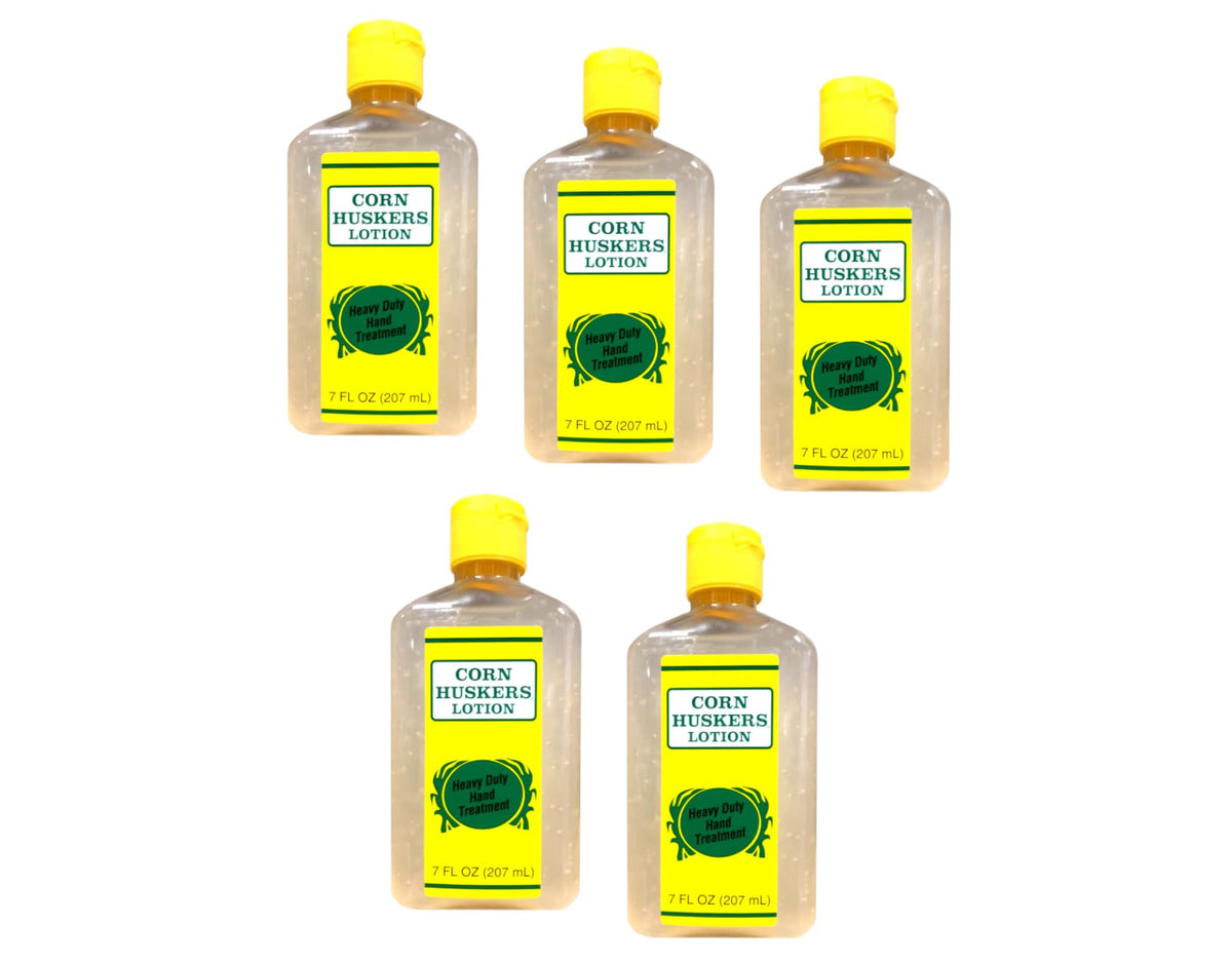 Corn Huskers Lotion bottle 7oz shows fast absorbing hand hydration.