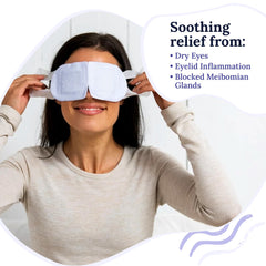 CorneaCare Rest individual packets ready for travel-friendly warm compress sessions.