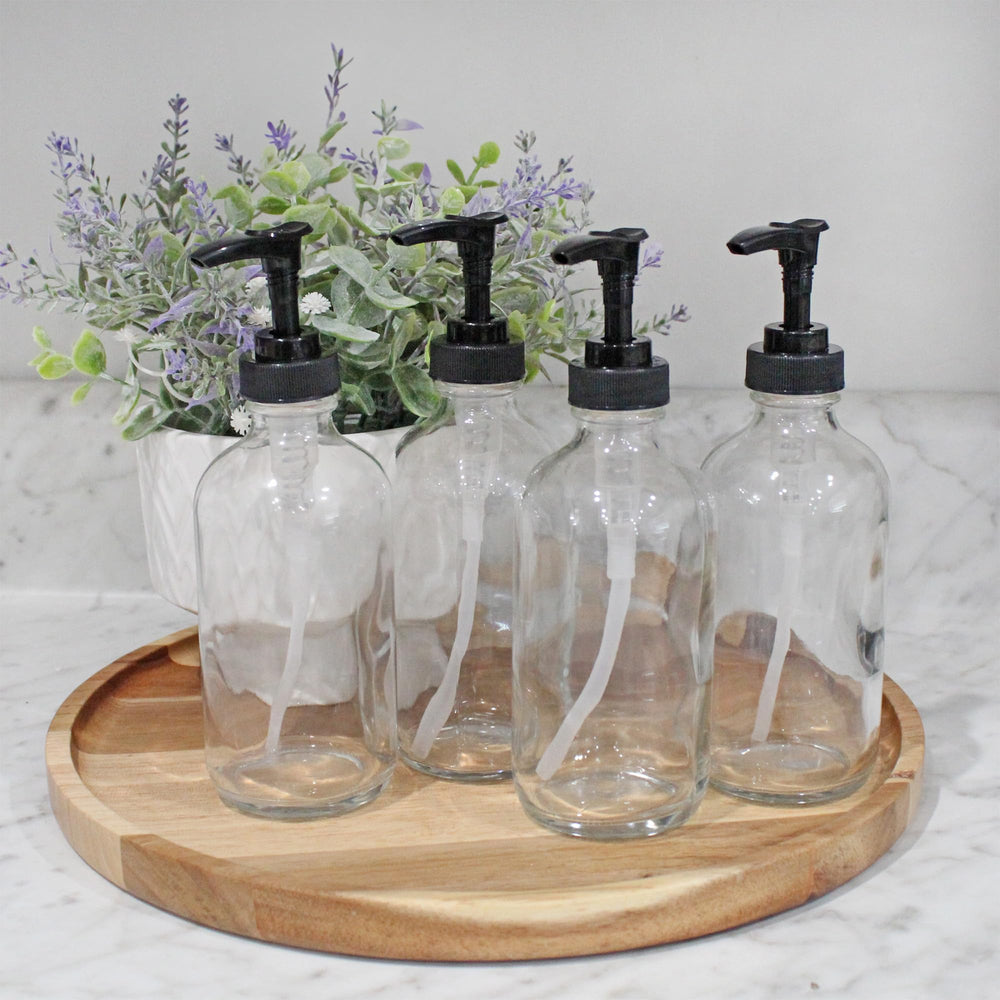 Cornucopia Brands 4-pack of empty Boston-round bottles for organization